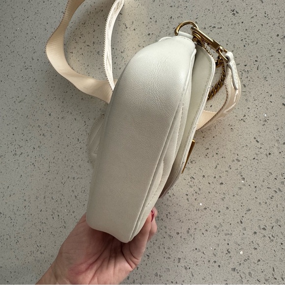 Louis Vuitton White Quilted Bag with Gold Accents - Picture 6 of 15